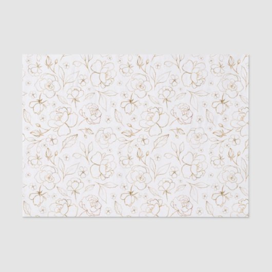 金ゴールドスケッチバラティッシュペーパー 薄葉紙 (正面)