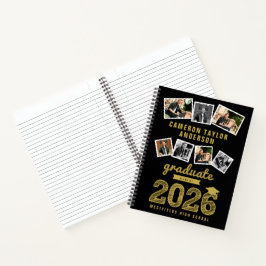 金ゴールドスケッチ2025グラード7フォトコラージュ卒業 ノートブック