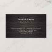 金ゴールドスケルトン鍵実在ロゴ不動産、ブローカーウッド 名刺 (裏面)