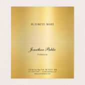 金ゴールドスタイリッシュの書きモダン込み名テンプレートトップ 名刺 (内部フラット)