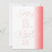 金ゴールドスタイリッシュの花が赤い書感謝してい道の花 サンキューカード (裏面)