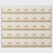 金ゴールドスタイリッシュグリッターヴィンテージダマスク ラッピングペーパー (フラット)