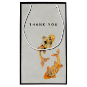 金ゴールドスタイリッシュコイフィッシュありがとう スモールペーパーバッグ (裏面)