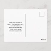 金ゴールドスタイリッシュコイフィッシュサンキュー ポストカード (裏面)