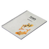 金ゴールドスタイリッシュコイ魚 ノートブック (左側)