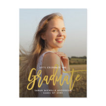 金ゴールドスタイリッシュシック卒業パーティー写真