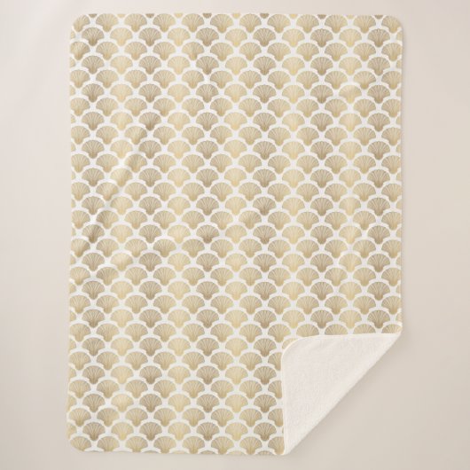 金ゴールドスタイリッシュシーシェルシャーパブランケット シェルパブランケット (正面)