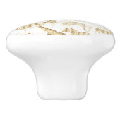 金ゴールドスタイリッシュジャングル野生動物のパターン セラミックノブ (側面)