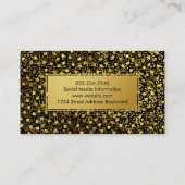 金ゴールドスタイリッシュスペックパターン金属金ゴールドラベル 名刺 (裏面)