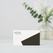 金ゴールドスタイリッシュダストとダークグリーンのプレーン・ビジネス・カード 名刺 (スタンド正面)