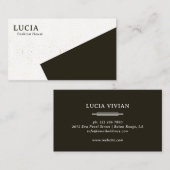 金ゴールドスタイリッシュダストとダークグリーンのプレーン・ビジネス・カード 名刺 (正面/裏面)