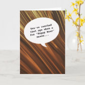 金ゴールドスタイリッシュハッピーアワーゲティングオールドおもしろい誕生日 カード (黄色い花)