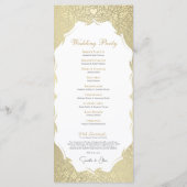 金ゴールドスタイリッシュモノグラム結婚式 プログラム (裏面)