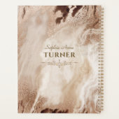 金ゴールドスタイリッシュ大理石金ゴールドフレームメイクアップアーティスト プランナー手帳 (裏面)