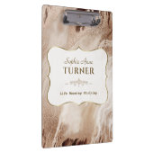 金ゴールドスタイリッシュ大理石金ゴールドフレームモノグラム クリップボード (右)