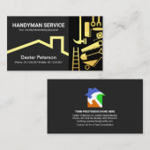 金ゴールドスタイリッシュ手利具屋根 名刺 (正面/裏面)