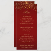 金ゴールドスタイリッシュ紙吹雪マルーン – メニュー (正面/裏面)