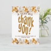 金ゴールドスタッフ従業員とても大きなお礼 サンキューカード (スタンド正面)