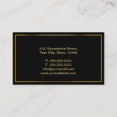 金ゴールドスタンプ・プログラマDark Business Card 名刺 (裏面)