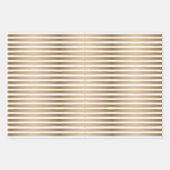 金ゴールドスターとストライプ赤面海軍 ラッピングペーパーシート (正面2)