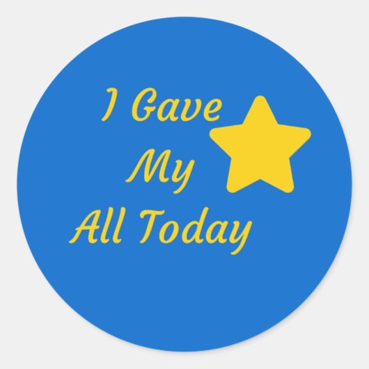 金ゴールドスターのステッカー ラウンドシール (正面)