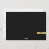 金ゴールドスターのブラックメリークリスマスフォト シーズンカード (裏面)