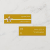 金ゴールドスターのホワイトラインの名刺金ゴールドの詳細 スキニー名刺 (正面/裏面)