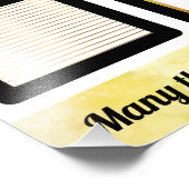 金ゴールドスターの今月の写真ディスプレイの従業員 フォトプリント            (角)