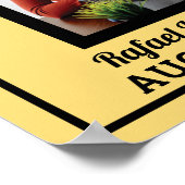 金ゴールドスターの写真を挿入する月の従業員 ポスター (角)