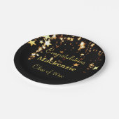 金ゴールドスターの卒業 ペーパープレート (アングル)