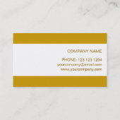 金ゴールドスターの名刺サイドの星印ストライプ白 名刺 (裏面)