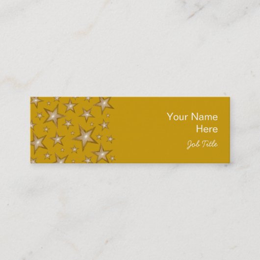 金ゴールドスターの名刺サイドの金ゴールドスキニー スキニー名刺 (正面)