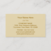 金ゴールドスターの名刺テンプレートのクリーム 名刺 (裏面)