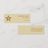 金ゴールドスターの名刺テンプレートのスキニークリーム スキニー名刺 (正面/裏面)