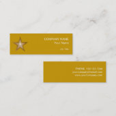 金ゴールドスターの名刺テンプレートの詳細金ゴールド スキニー名刺 (正面/裏面)