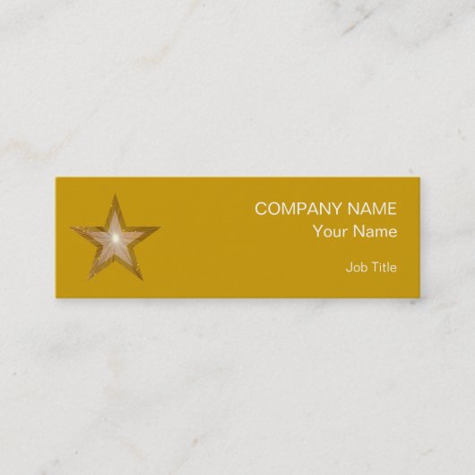 金ゴールドスターの名刺テンプレートの詳細金ゴールド スキニー名刺 (正面)