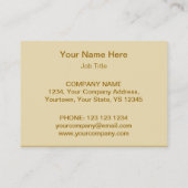 金ゴールドスターの名刺テンプレートぽっちゃりクリーム 名刺 (裏面)