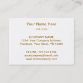 金ゴールドスターの名刺テンプレート（白） 名刺 (裏面)