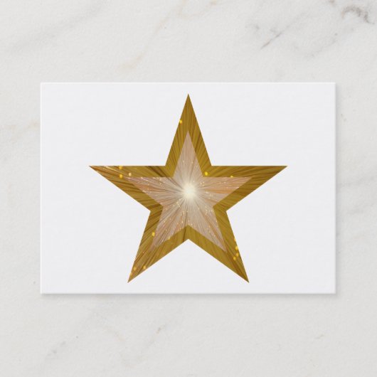 金ゴールドスターの名刺テンプレート（白） 名刺 (正面)