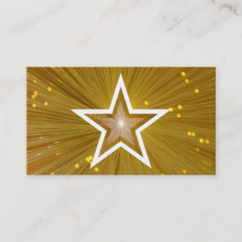 金ゴールドスターの名刺テンプレート(白) 名刺
