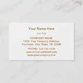 金ゴールドスターの名刺テンプレート(白) 名刺 (裏面)