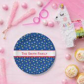 金ゴールドスターアメリカ紙プレート ペーパープレート (パーティー)