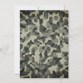 金ゴールドスターイーグル軍隊退役軍人誕生日 招待状 (裏面)