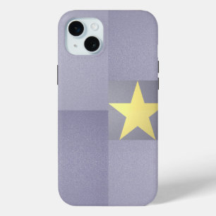 金ゴールドスターエクセレンスシックな質感のペリウィンクル iPhone 15 MINIケース