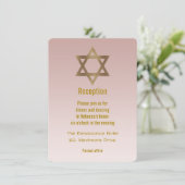 金ゴールドスターエレガントオブデイビッドバルミツワー披露宴 招待状 (スタンド正面)