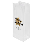 金ゴールドスターエレガントクリスマス ワインギフトバッグ (裏面アングル)