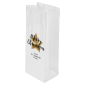 金ゴールドスターエレガントクリスマス ワインギフトバッグ (正面アングル)