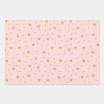 金ゴールドスターエレガントグリッターモダンガールベイビーシャワー