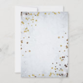 金ゴールドスターエレガントズクリスマスホリデーパーティー 招待状 (裏面)