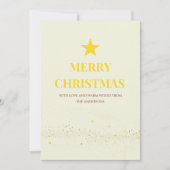 金ゴールドスターエレガントメリークリスマス シーズンカード (正面)